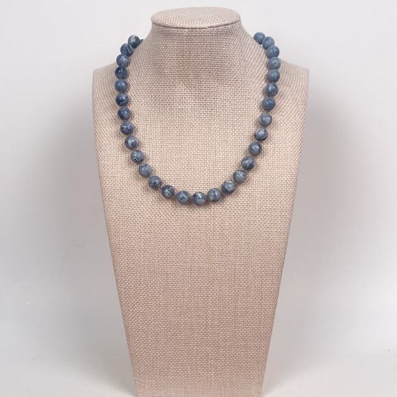 Vintage Jewelry - Blue Beaded Vintage Necklace